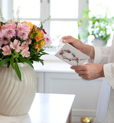 Rosa Sløyfe kort dobbel Rosa Sløyfe kort dobbel